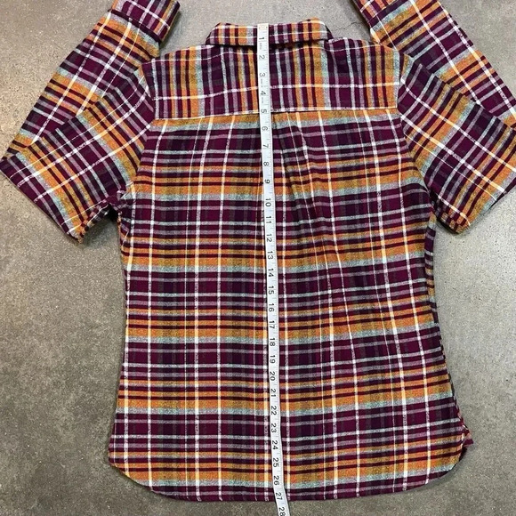 Woolrich Plaid Flannel Button Down Shirt Vintage Outdoor Cabin Style - Picture 9 of 10